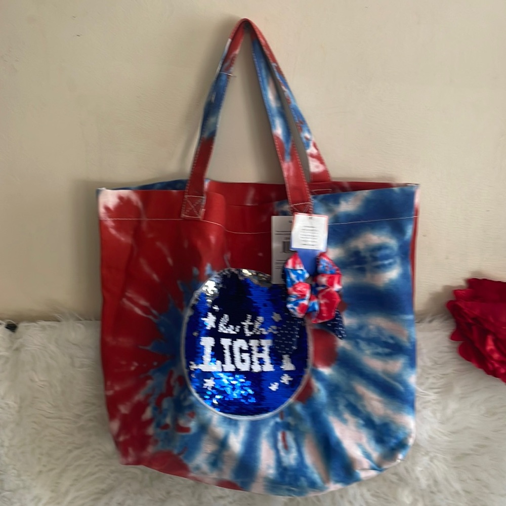 Bag Tie Dye Be the Light tote